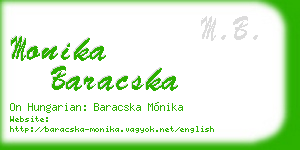 monika baracska business card